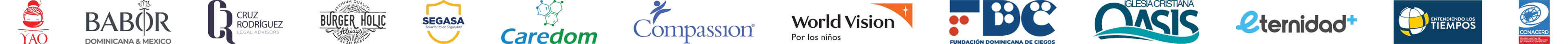 Clientes de eCommerce.do: YAO, Babor, Cruz Rodríguez, Burger Holic, Segasa, Caredom, Compassion, World Vision, FDC, Iglesia Cristiana Oasis, Eternidad Plus, Entendiendo los Tiempos, CONACERD